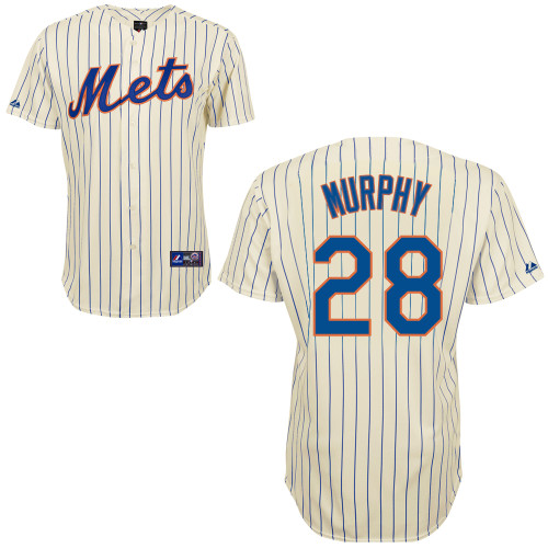 Daniel Murphy #28 Youth Baseball Jersey-New York Mets Authentic Home White Cool Base MLB Jersey